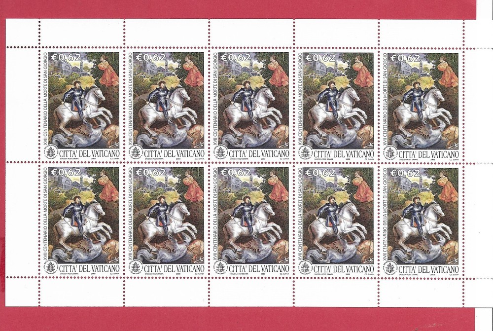 (FS386) Vatican 2003  St George Full Sheets MNH