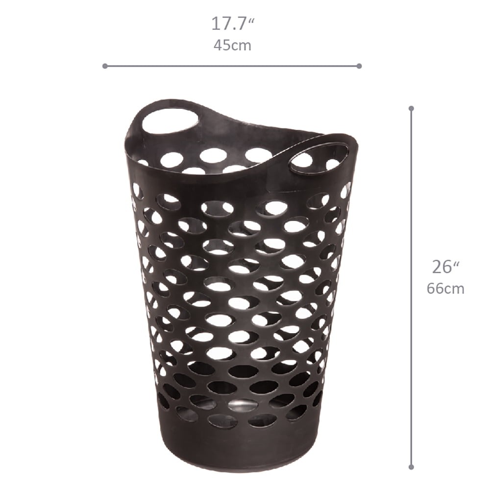 Mainstays Flex Carrying Handles Laundry Hamper, Black