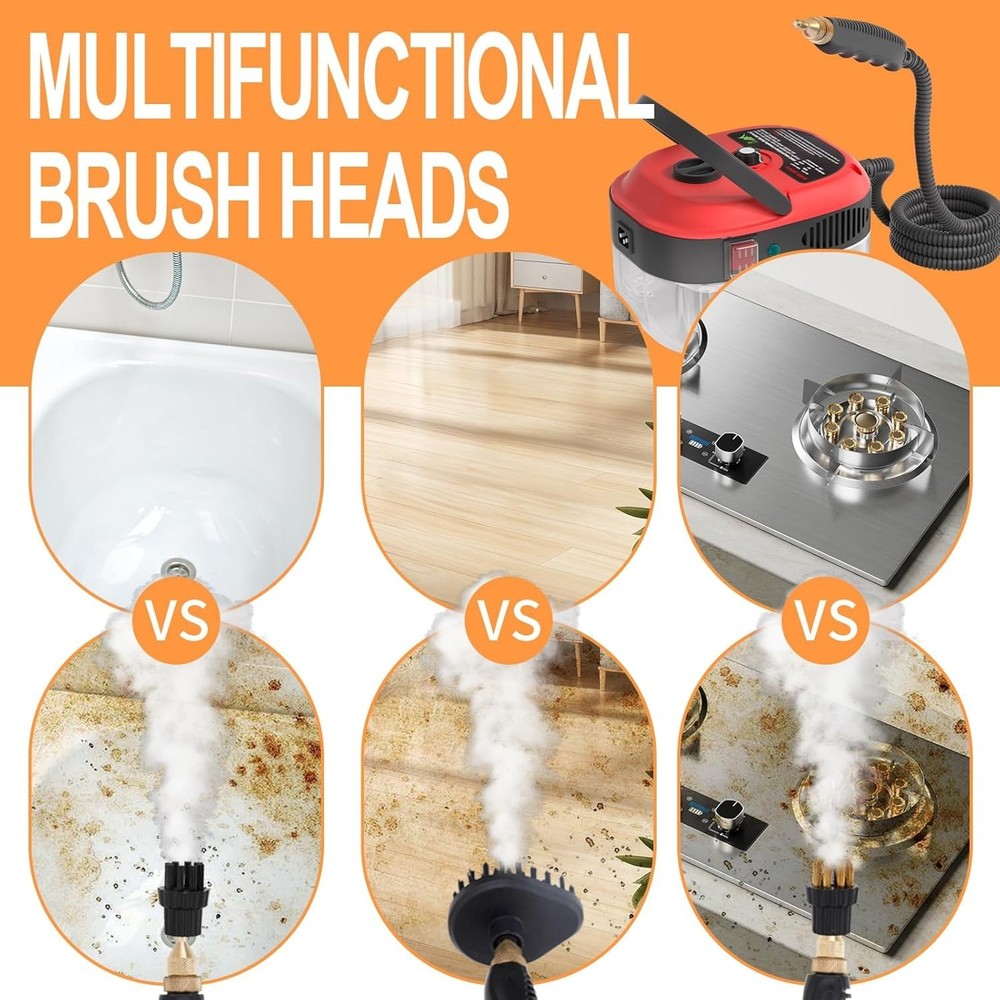 Professional-Grade Handheld Steam Cleaner - 2500W High Pressure, Compact Design