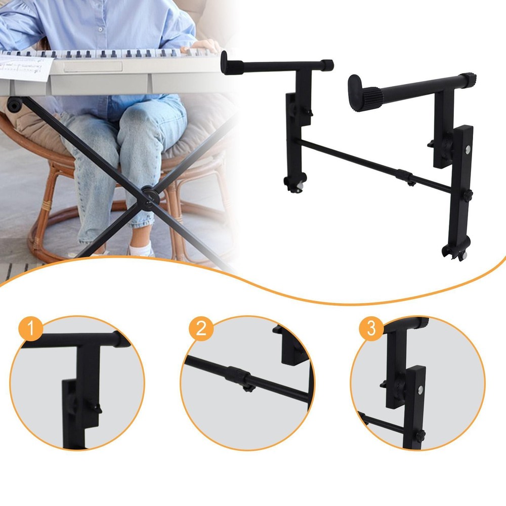 2 Tier Keyboard Stand Adjustable Width Electronic Piano Stand