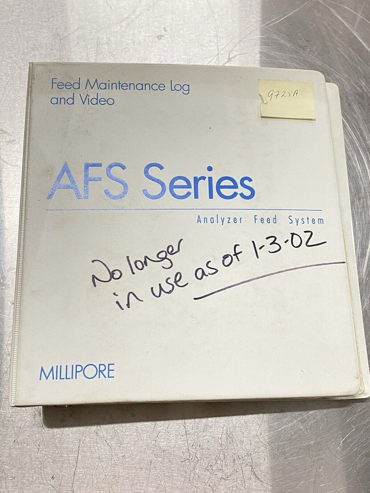 Millipore AFS 300 Analyzer Feed System With VHS - Users Guide / Manual