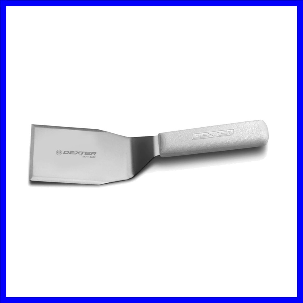 Sani-Safe Hamburger Turner, Offset, Solid Beveled Blade, 4" x 3", Stainless S...