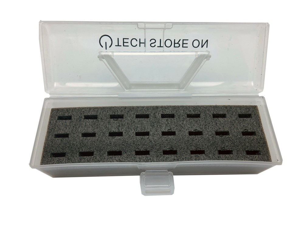 Portable USB Thumb Flash Drive Organizer Case - Plastic Carry Handle - 24 slots