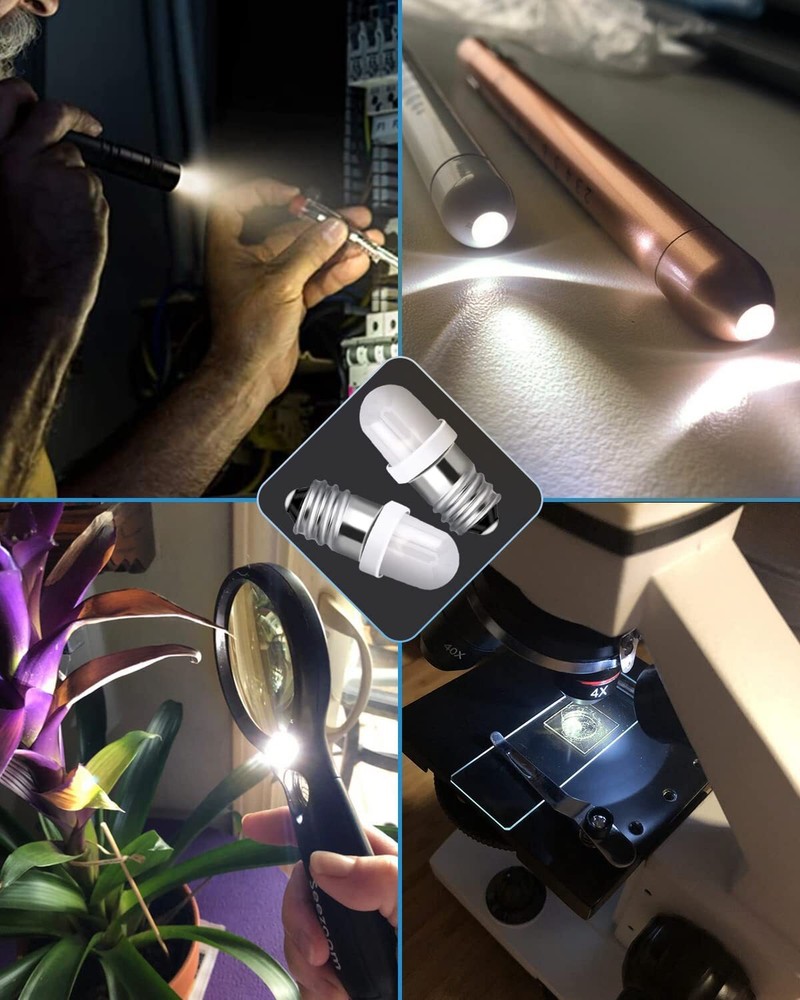 E10 Led Bulb Flashlight Bulbs E10 Mini Led Bulb 3v 3.8v 4.5v Dc/ac For Physical