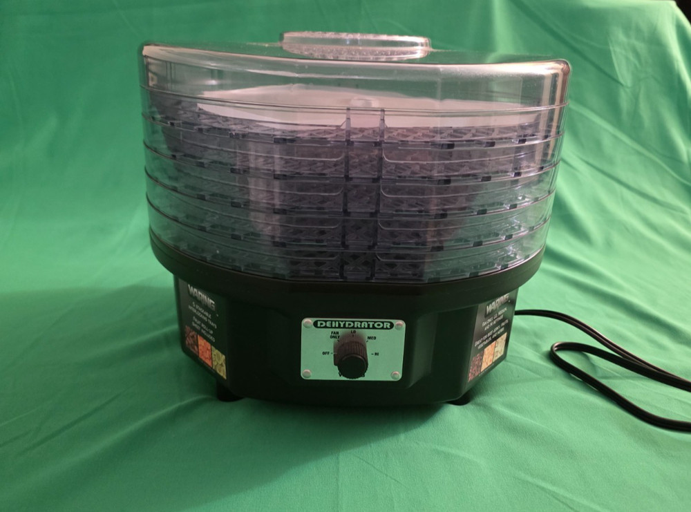 Waring 620W Five Stackable Tray Food Dehydrator DHR30 4 Settings Fruit Jerky