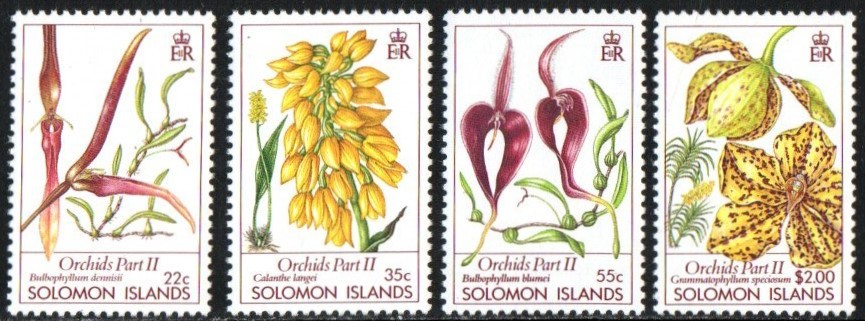 Solomon Islands Stamp 631-634  - Orchids