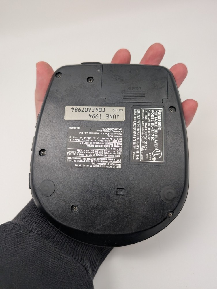 Panasonic SL-S171C Portable CD Player Tested Working Authentic