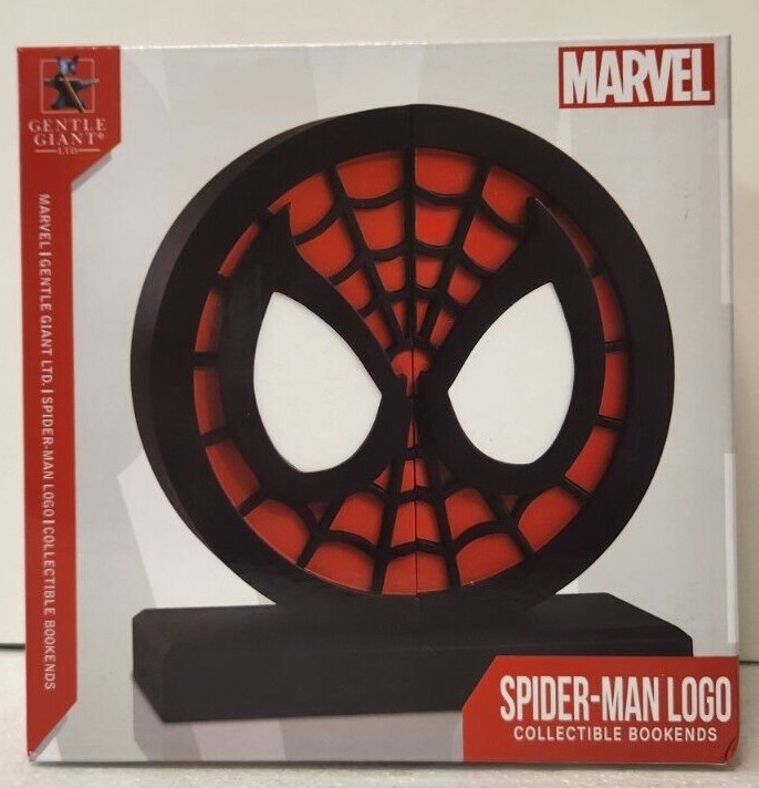 Marvel Spider-Man Logo Collectible Bookends NIB