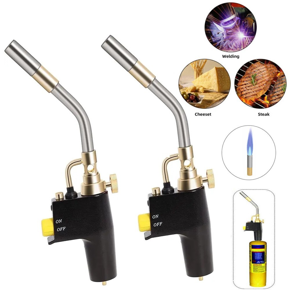 2PCS High Intensity Mapp Propane Gas Torch Brass Head Trigger Start Welding Torc