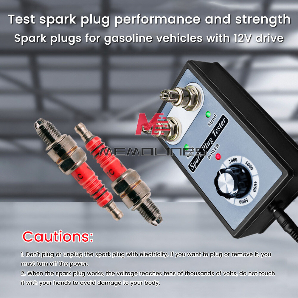 Dual Hole 12V Car Spark Plug Tester Ignition Plug Analyzer Diagnostic Detector