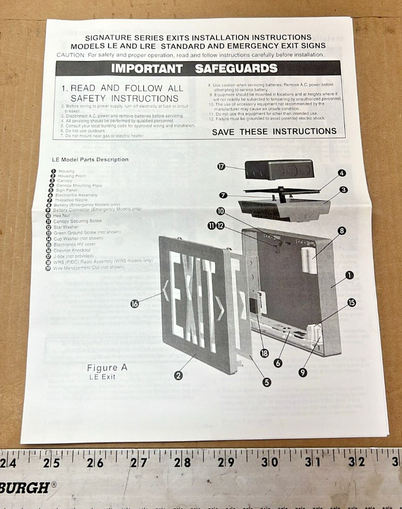 Lithonia Lighting LED Exit Sign Model X1A