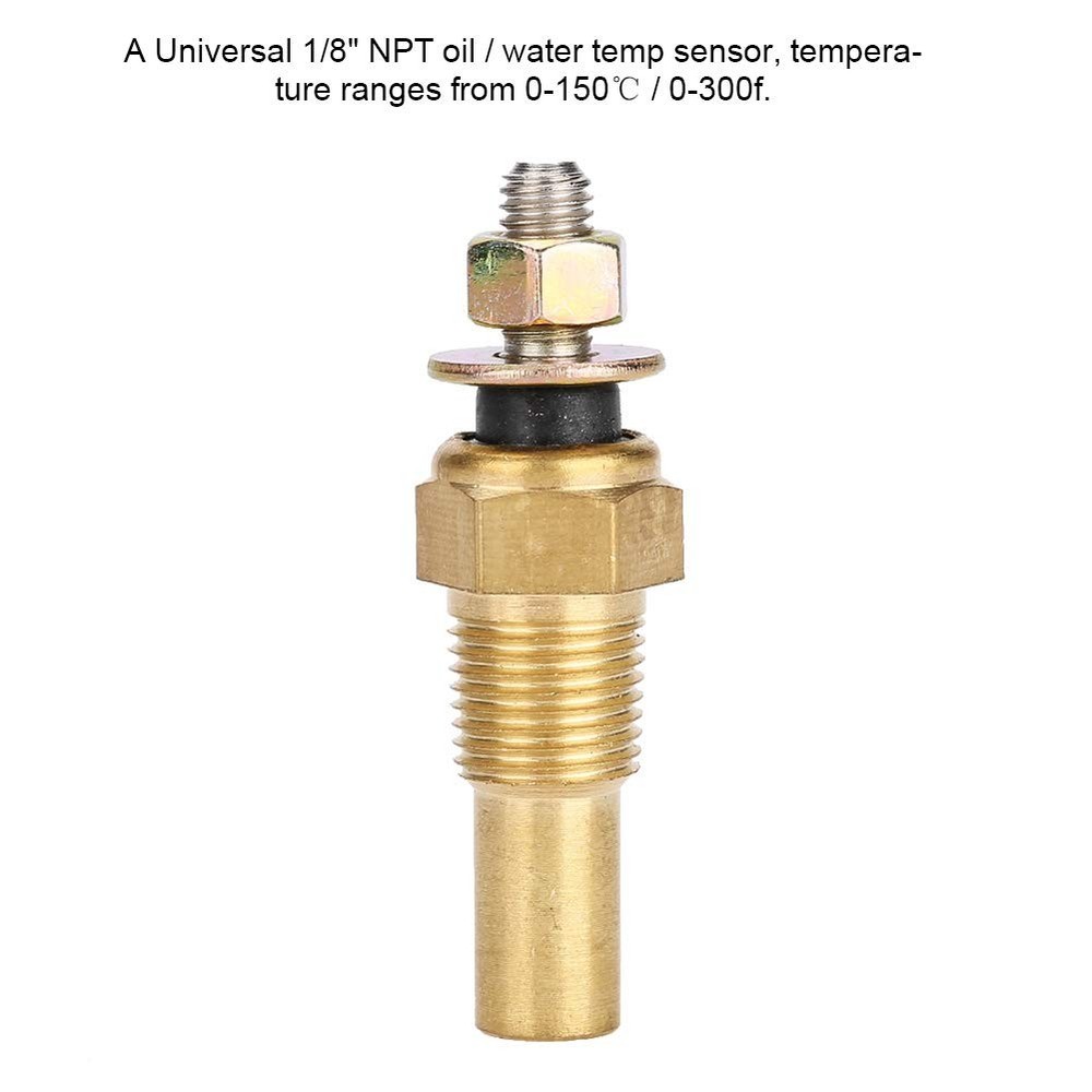 Universal Brass Electrical Sender, Coolant Temperature Sensor, Water Temp...