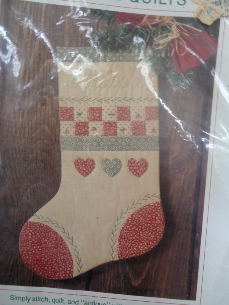 Sunset Antiqued Quilts Patchwork Christmas Stocking Kit