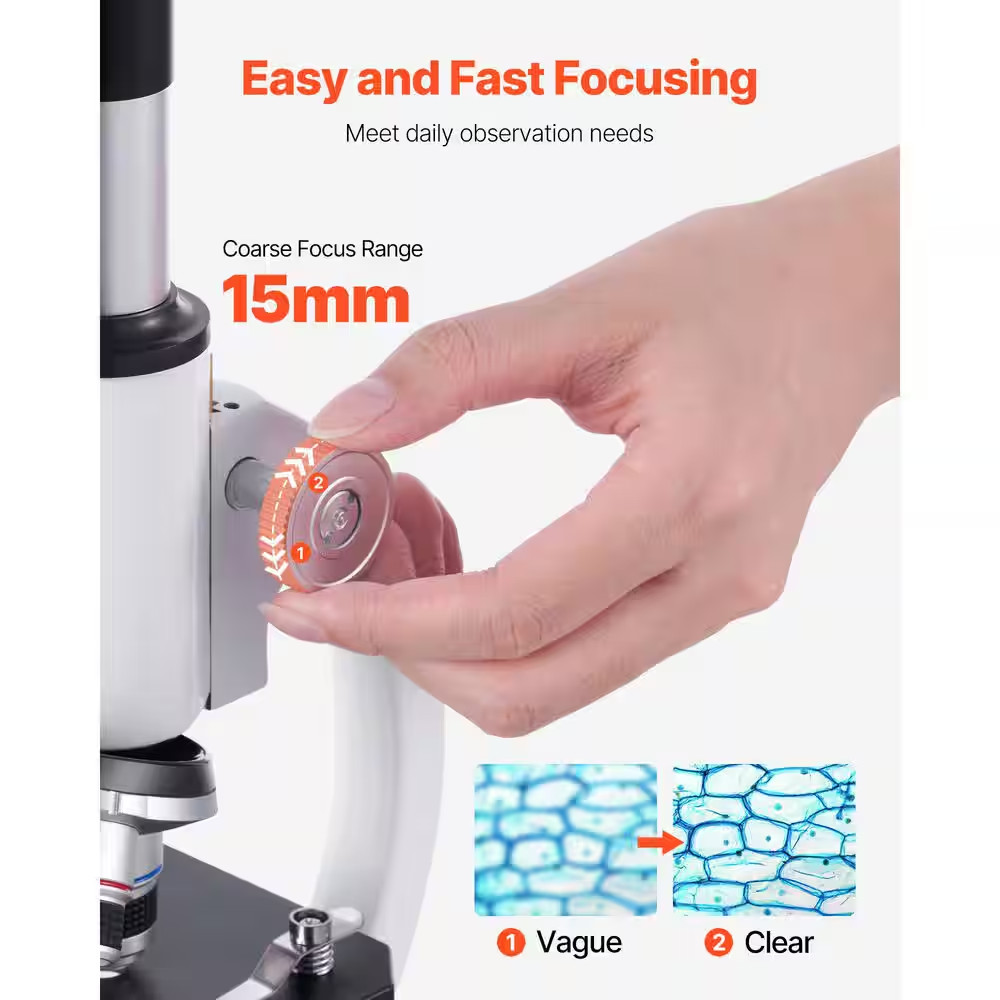 Microscope for Kids Adults, 40X-2000X Professional Compound Microscope Mobile Ph