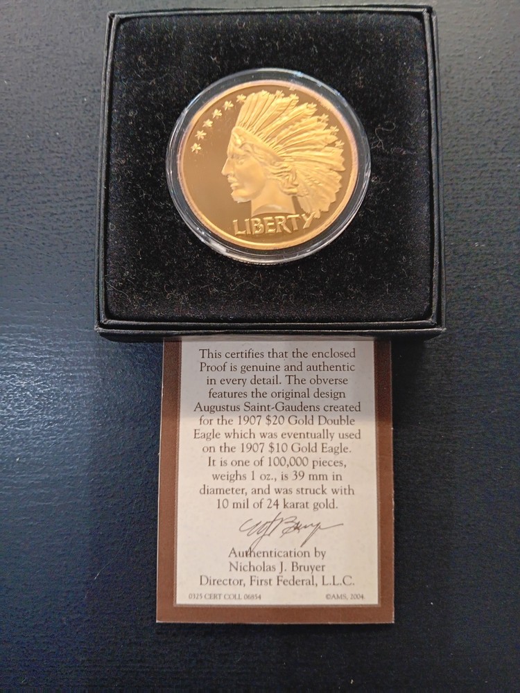 1907 Gold Double Eagle 'COPY' 24K Clad