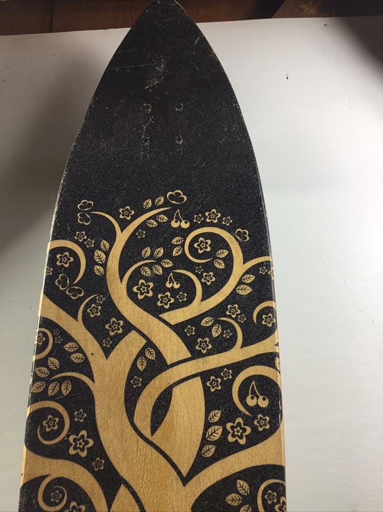 Quest Longboard Skateboard 44" Cruiser Twisted Cherry Tree Design Smooth Wheels