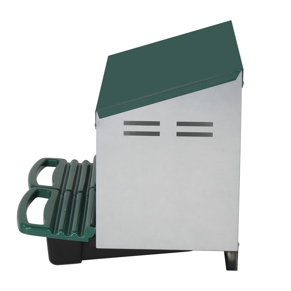 2 Compartment Roll Out Chicken Nesting Box W/ Plastic Basket Egg Nest Box Green