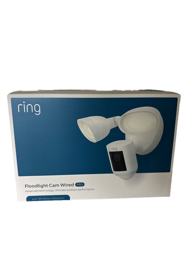 New Ring Floodlight Cam Wired Pro White