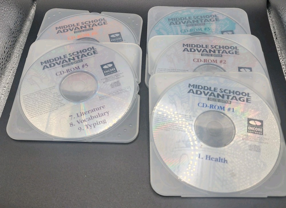 Middle School Advantage 5 Disc Set -Protective Cases