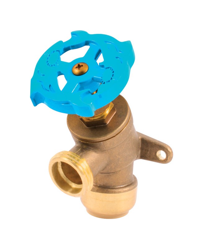 SharkBite 24623LF 200 PSI Push-to-Connect Garden Valve 3/4 x 3/4 Dia. in. MHT