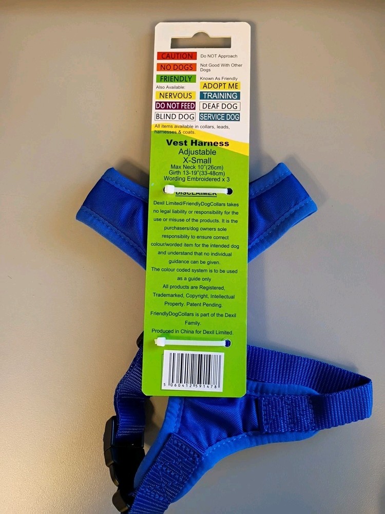 Dexil Colour Coded Dog Harness