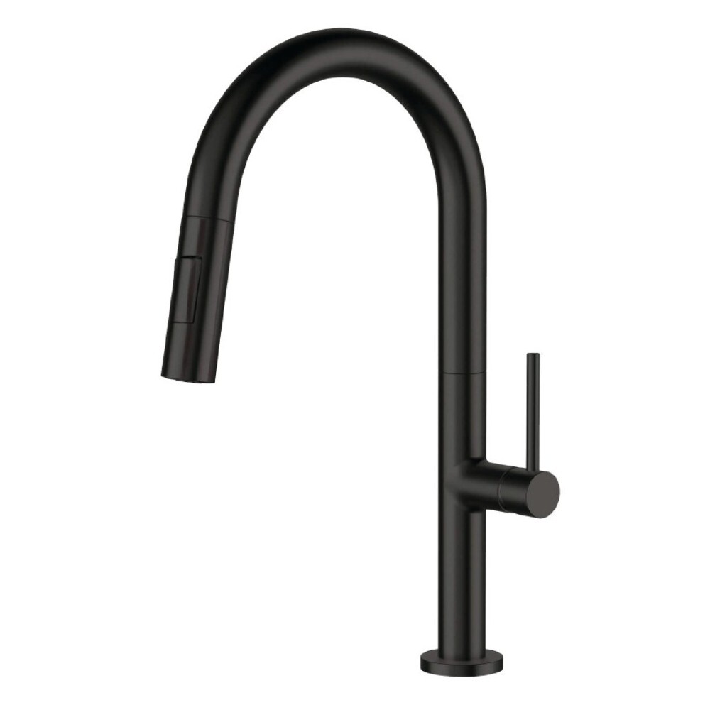 Fine Fixtures Pull Down Single Handle Kitchen Faucet Black