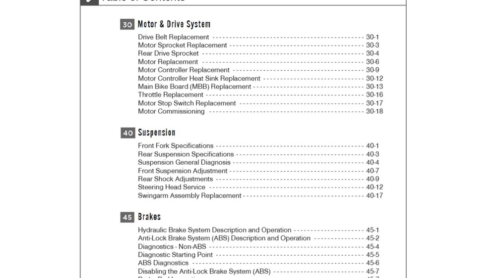 2013 2023 Zero S, Zero SR, Zero DS and Zero DSR Workshop and Service Manual