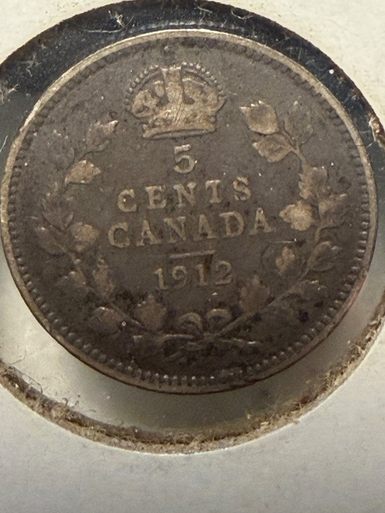 1912 Canada 5 Cent coin