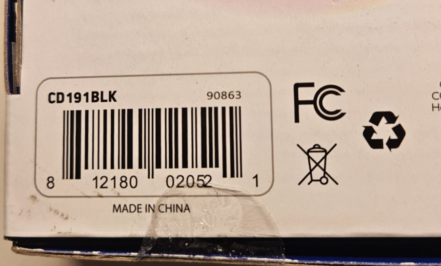 Coby Portable Compact CD Player, Black (Open - Box / New)