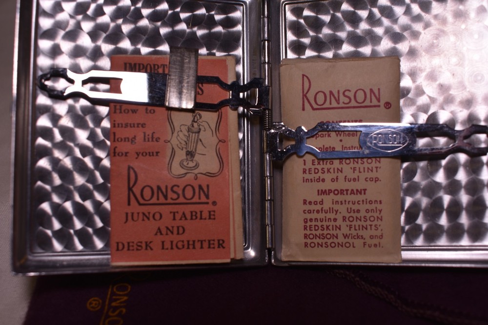Masterclass Vintage Ronson Cigarette Case/Lighter With Original Papers+Box+Cloth