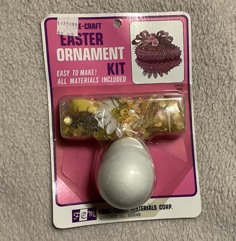 Fibre Crafts Vintage Sequin Egg  Easter Ornament Kit