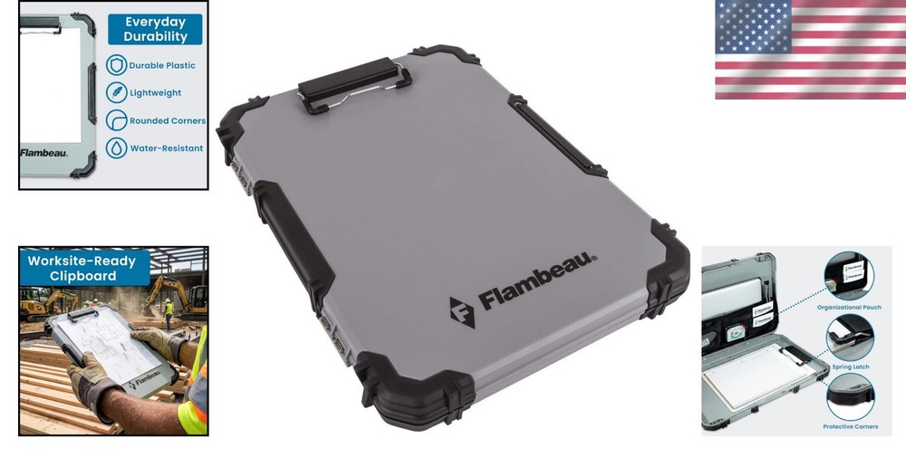 Flambeau Contractor Clipboard with Storage Compartment