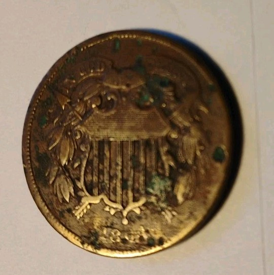 1864 2C Two Cent Piece, Large Motto