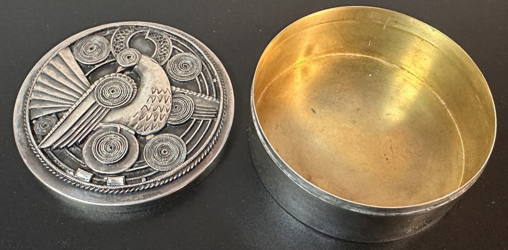 ERHARD & SOHNE SILVER JUGENDSTIL TRINKET BOX
