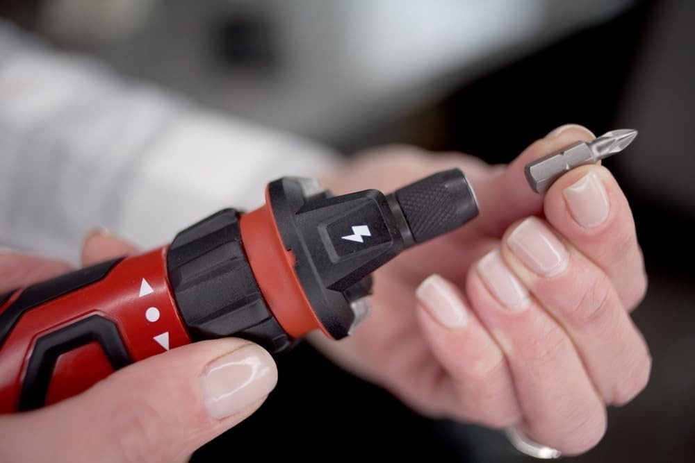 SKIL Rechargeable 4V Cordless Screwdriver with Circuit Sensor Technology, Includ