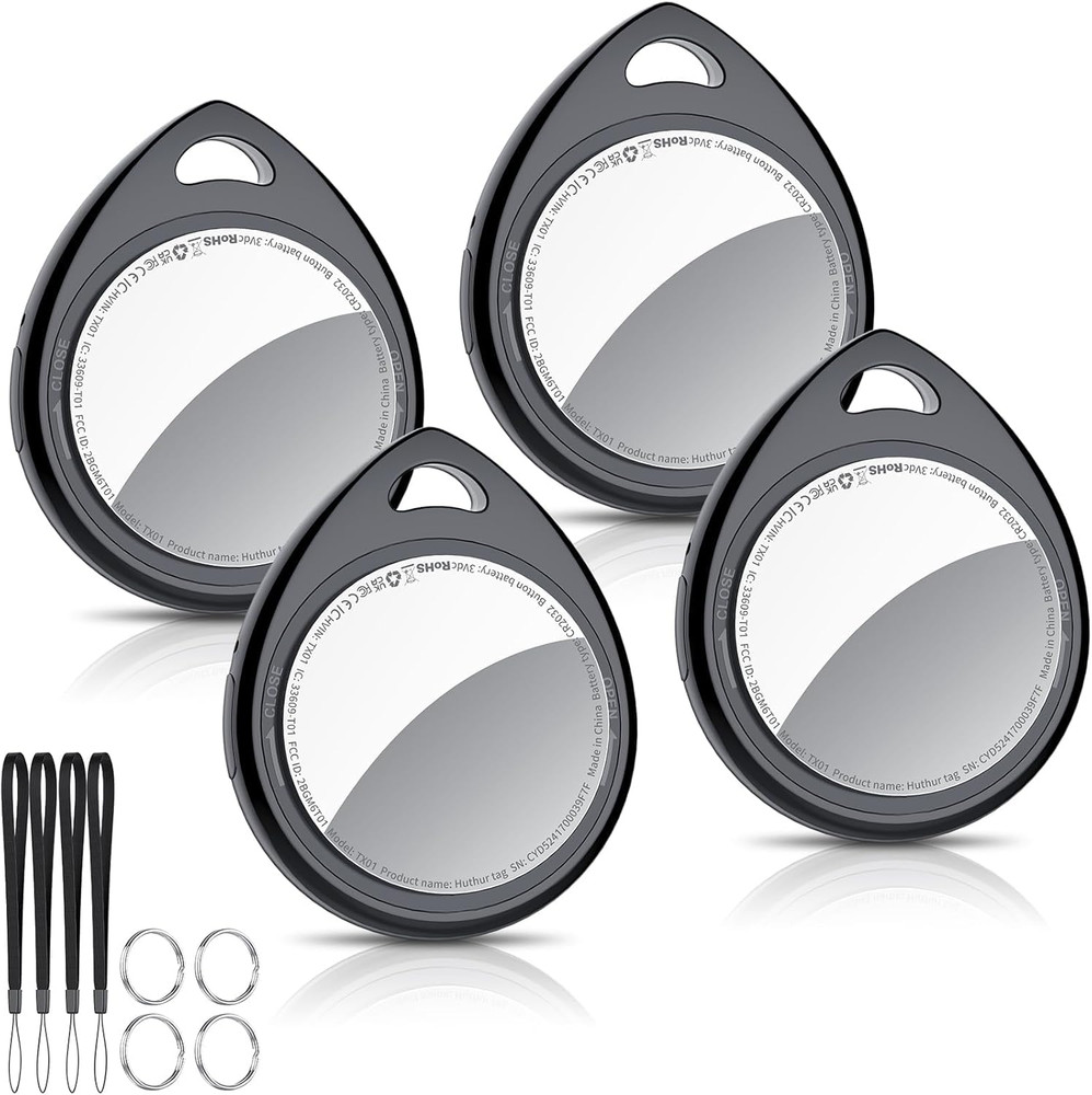 Air Tracker Tags-4 Pack, 5.3 Bluetooth Tracker Work with Apple Find My (iOS Only