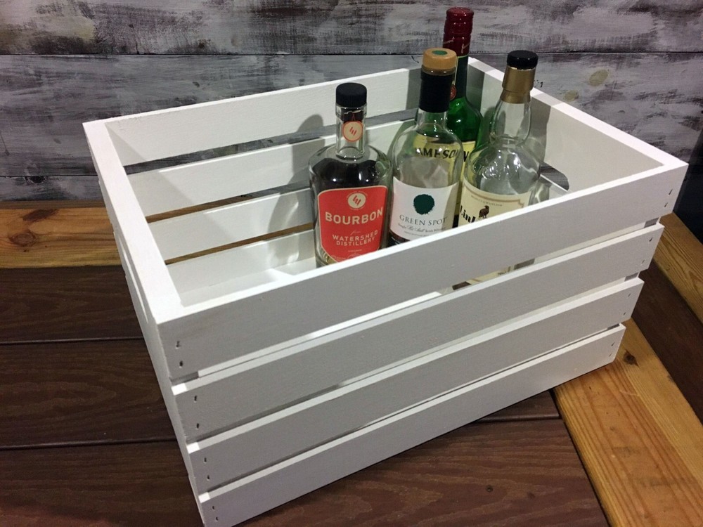 White Decorative Wooden Crate
