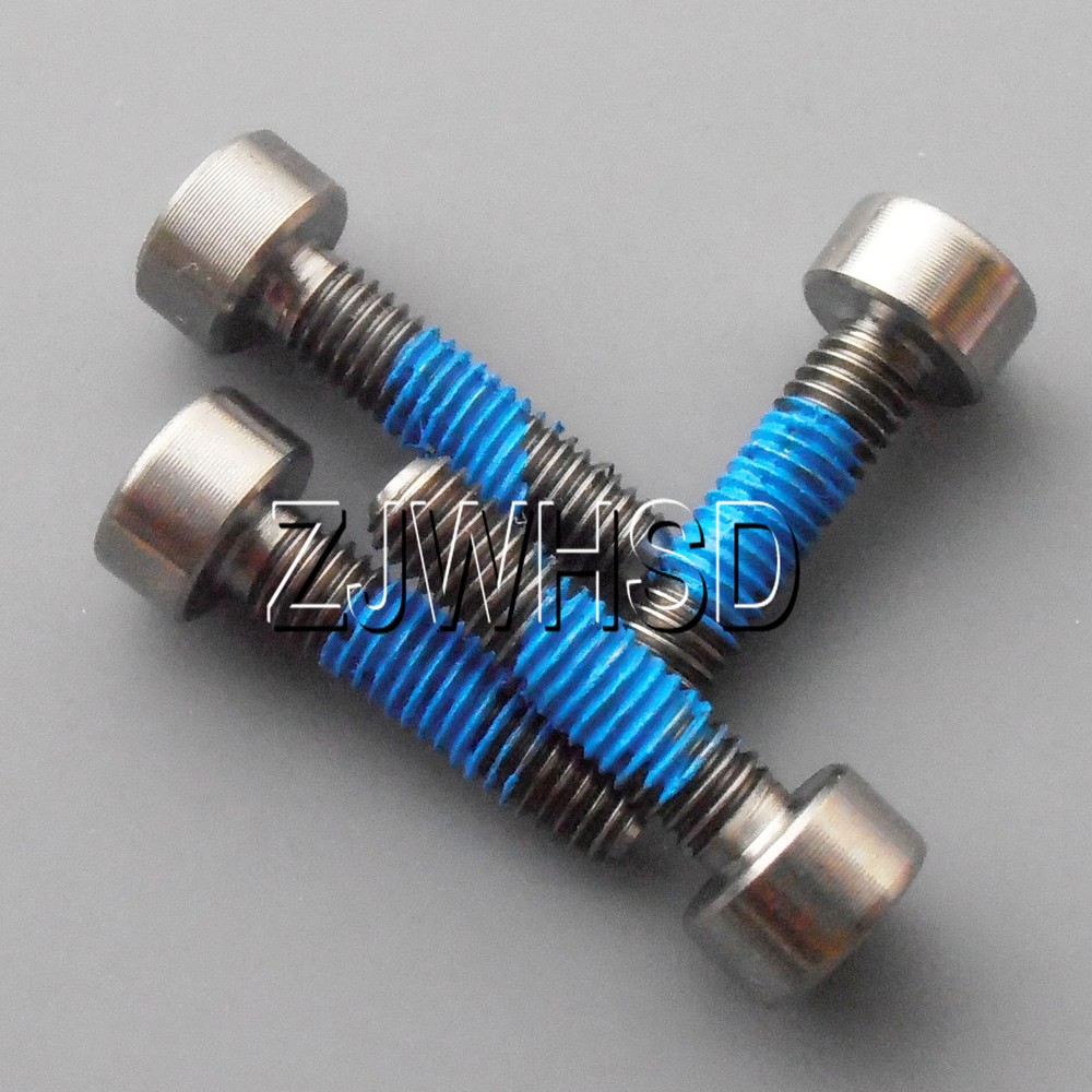 4pcs M3 x 12 mm Ti Titanium Screw Bolt Allen Hex Socket Cap Head + Thread Locker