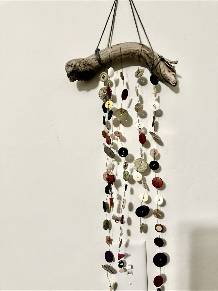 Handcrafted Buttons Windchime 25 Inches Long