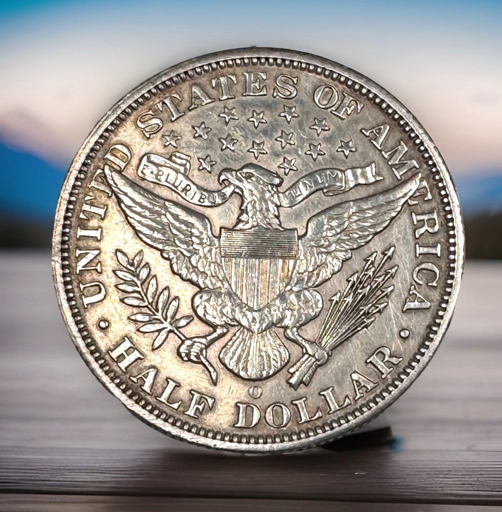 1995o 50c Barber Half Dollar, About Uncirculated