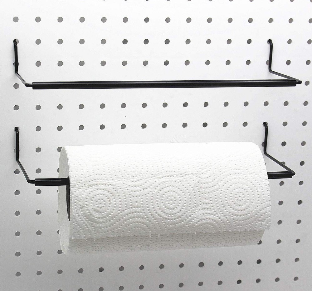 Pegboard Paper Towel Holder Extendable 2 Pack