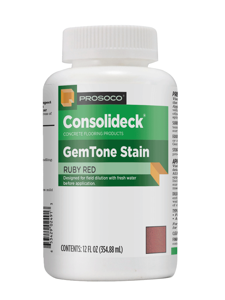 PROSOCO GemTone Stain | Translucent Dye Interior Concrete Floors CONCRETE GREY