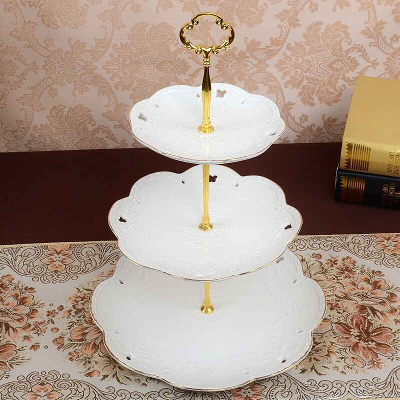2/3 Tier Cake Cupcake Plate Stand Handle Hardware Fitting Holder Without Plate