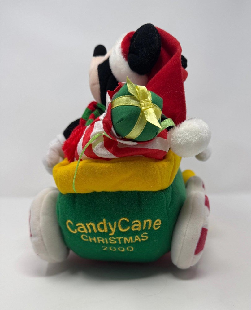 Disney Mickey Minnie Mouse Candy Cane Christmas 2000 Animated Plush Train Tested