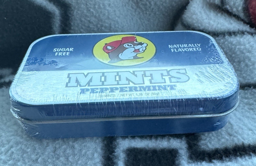 Buc-ee's Peppermint 50 Mints Per Tin: Bucees Sugar Free | NIB GF