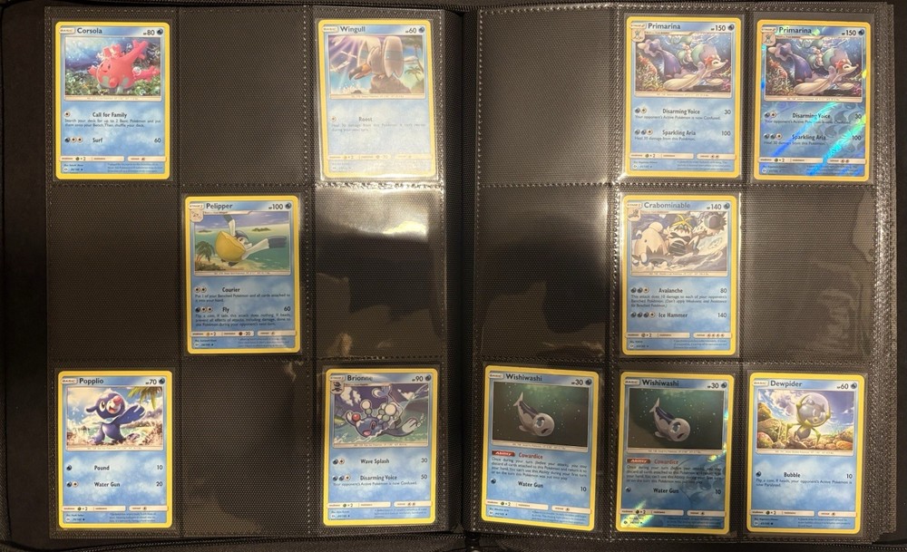 2017 Pokémon Sun & Moon Base Partial Complete Master Set, Binder Included