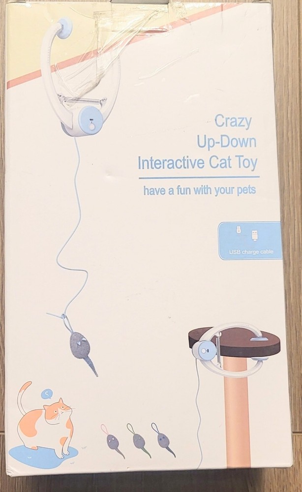 Crazy Up-down Interactive Cat Toy With USB charging Cable👈SDP 👈
