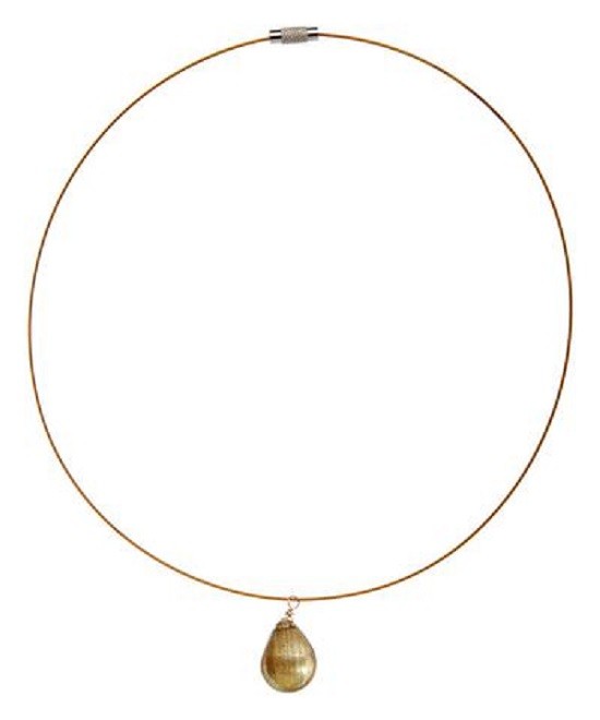 Handmade Fun citrine bronze beach choker