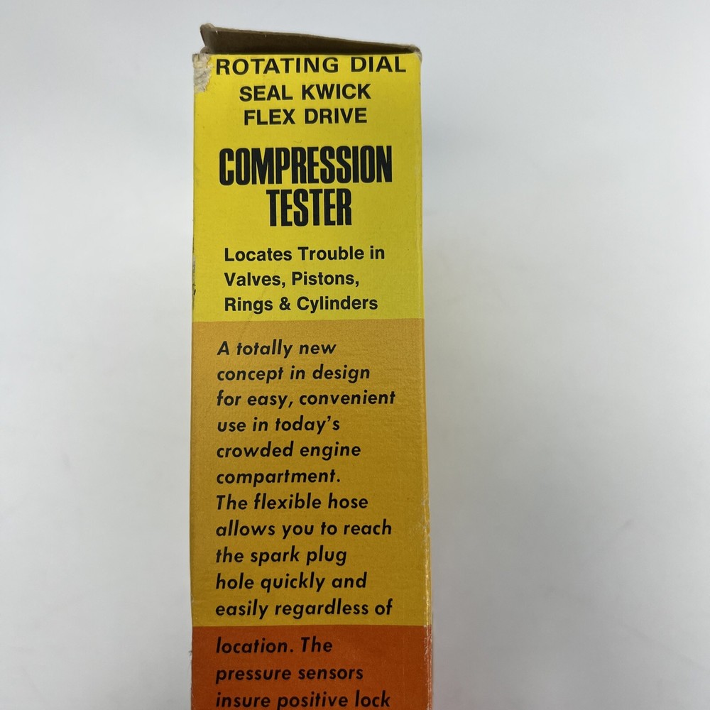Vintage RAC Rotating Dial Engine Compression Tester Seal-Kwic Model 1539 EUC