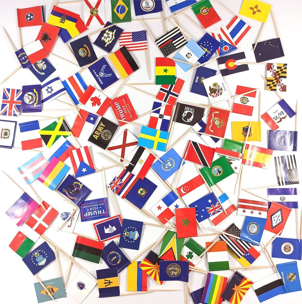 JBCD Mexico Toothpick Flag Mexican Mini Small Cupcake Topper Flags, 200Pcs
